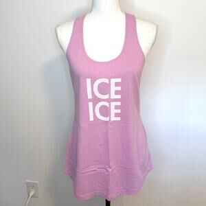 Next Level Apparel ICE ICE Baby Maternity Pregnancy Tank Top In Pink Size Medium